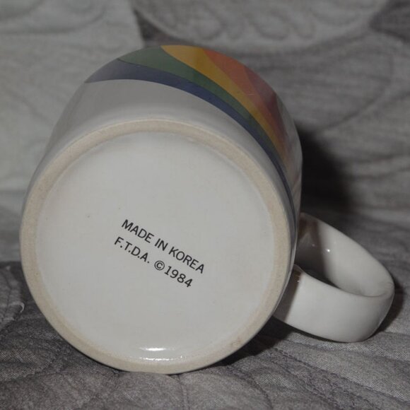 1984 FTD Floral Vintage Rainbow Mug - Picture 3 of 4